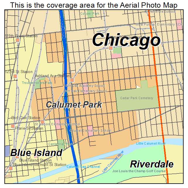 Calumet Park, IL location map 