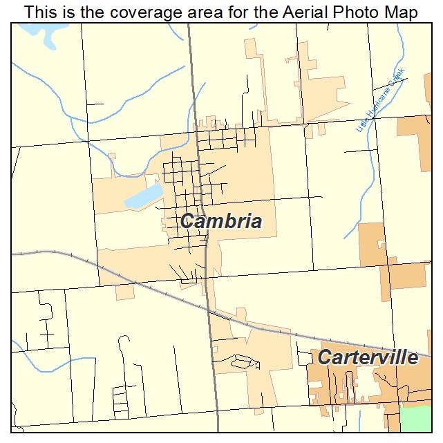 Cambria, IL location map 
