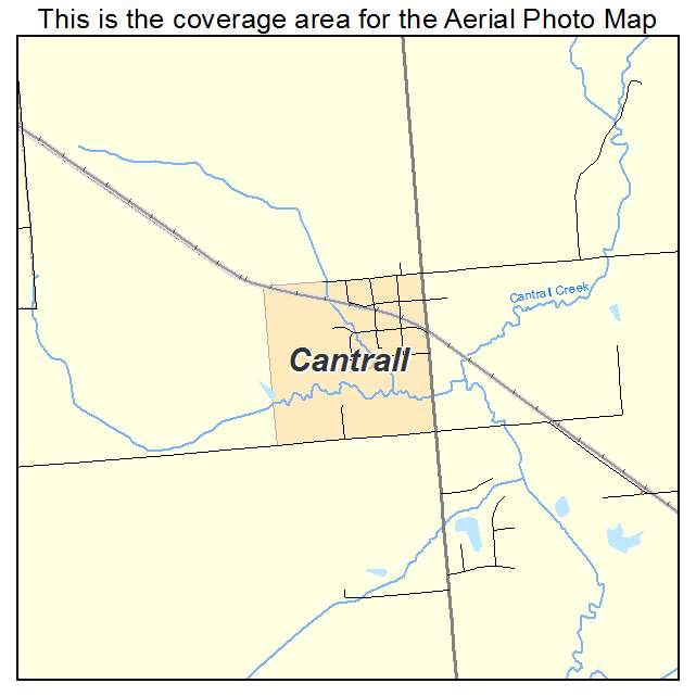 Cantrall, IL location map 