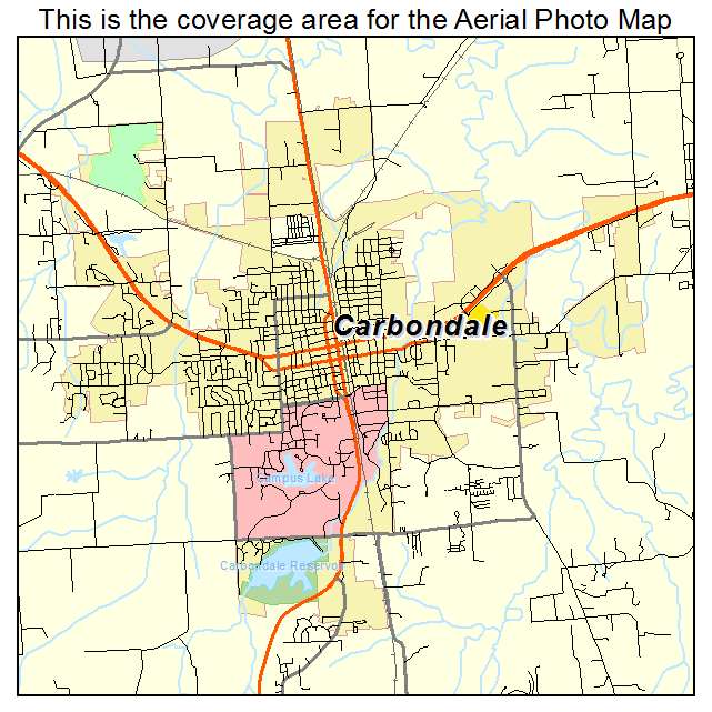 Carbondale, IL location map 