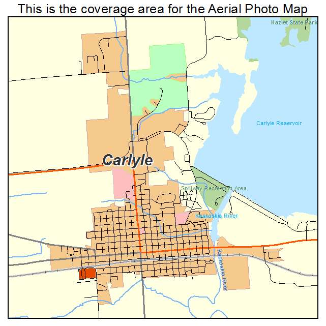Carlyle, IL location map 