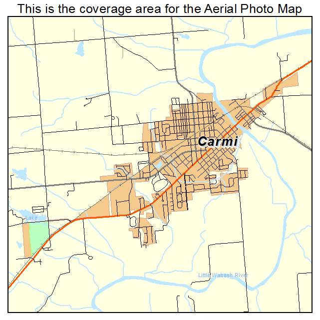 Carmi, IL location map 
