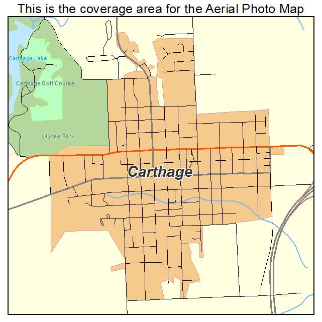 Carthage, IL location map 