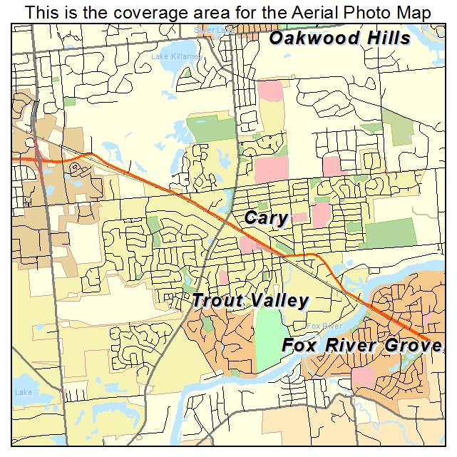 Cary, IL location map 