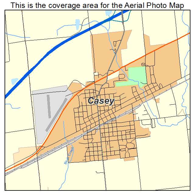 Casey, IL location map 
