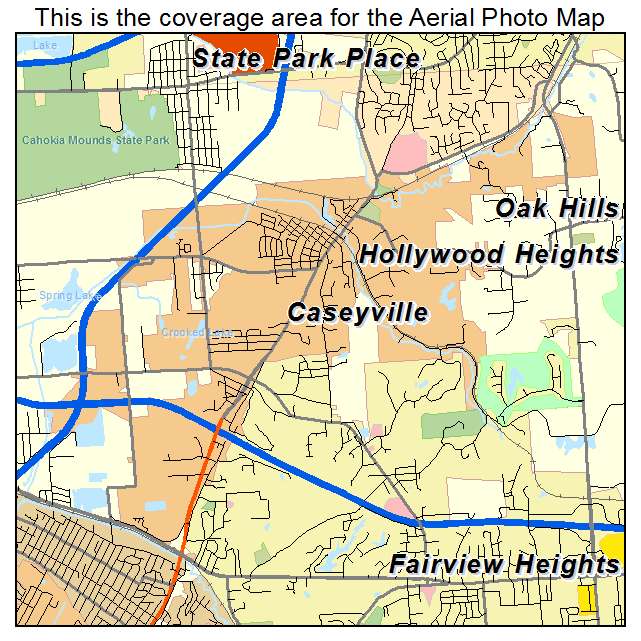 Caseyville, IL location map 