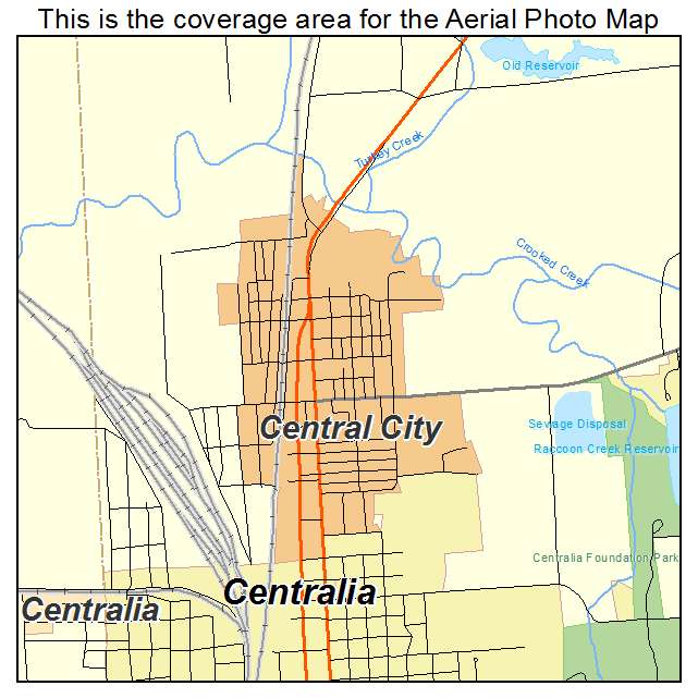 Central City, IL location map 