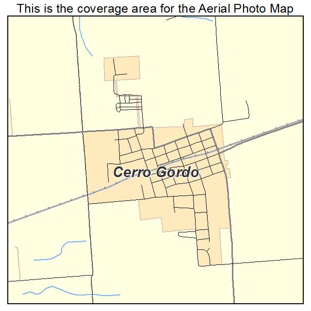 Cerro Gordo, IL location map 