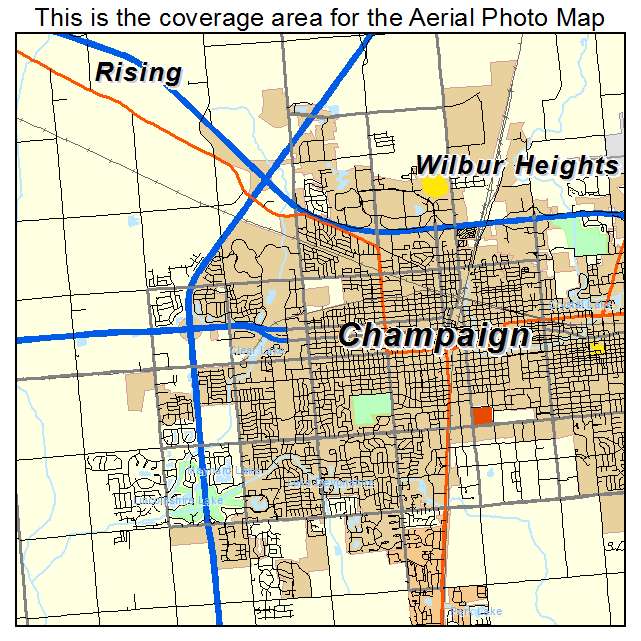 Champaign, IL location map 