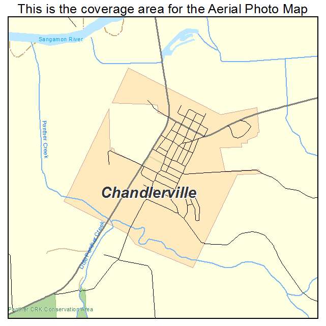 Chandlerville, IL location map 