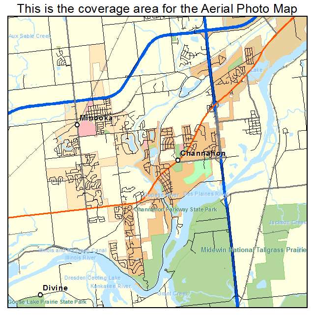 Channahon, IL location map 