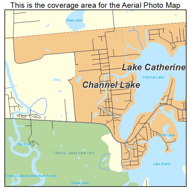 Channel Lake, IL location map 