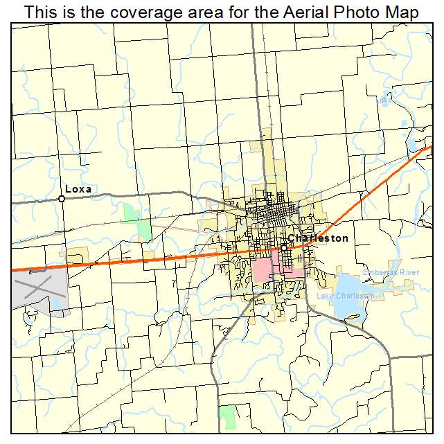 Charleston, IL location map 