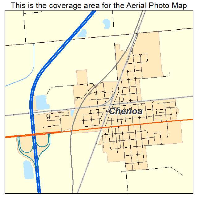 Chenoa, IL location map 