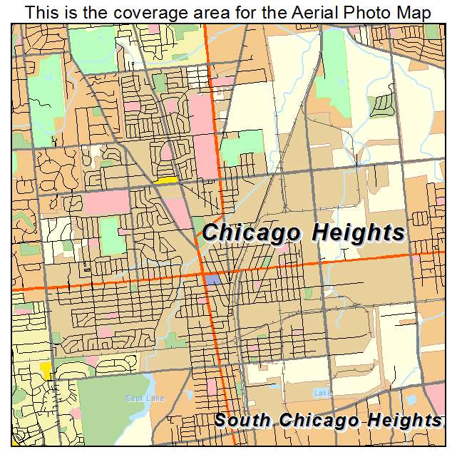 Chicago Heights, IL location map 