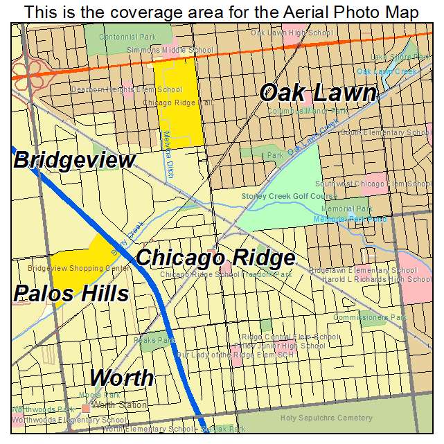 Chicago Ridge, IL location map 