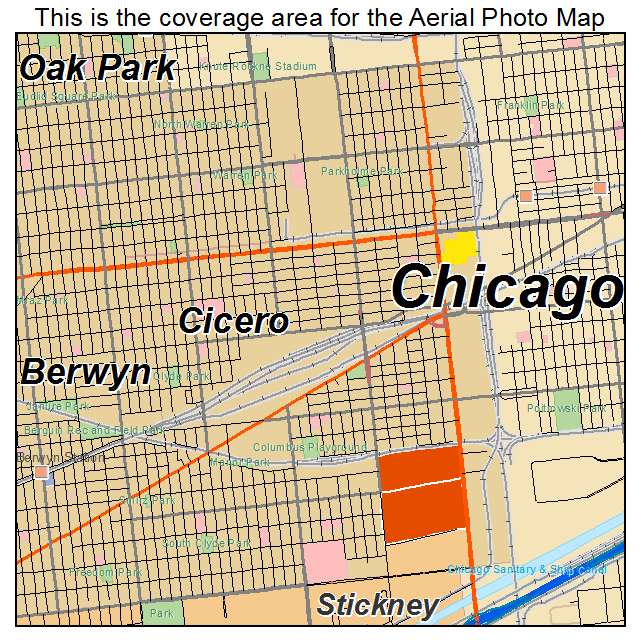 Cicero, IL location map 