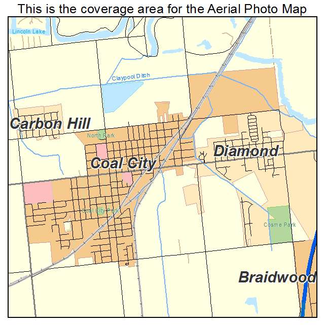 Coal City, IL location map 