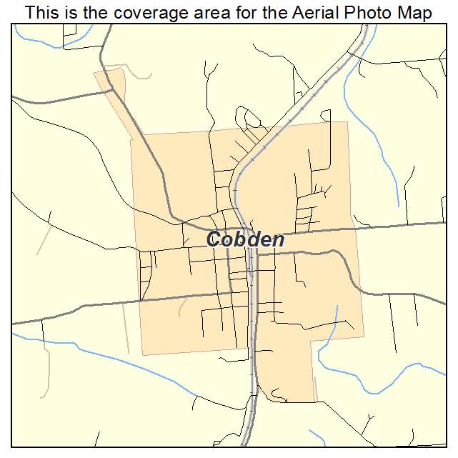 Cobden, IL location map 