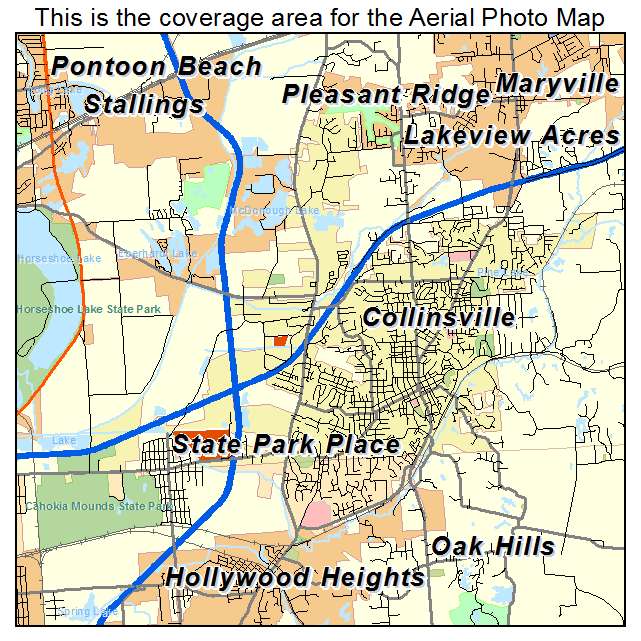 Collinsville, IL location map 
