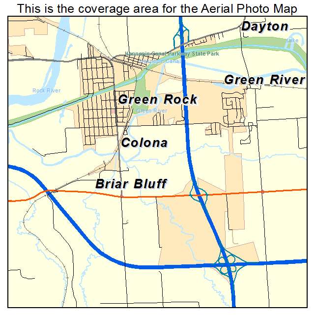 Colona, IL location map 