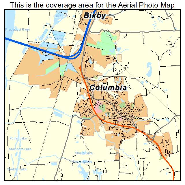 Columbia, IL location map 