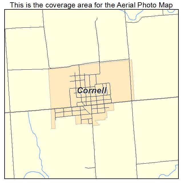 Cornell, IL location map 