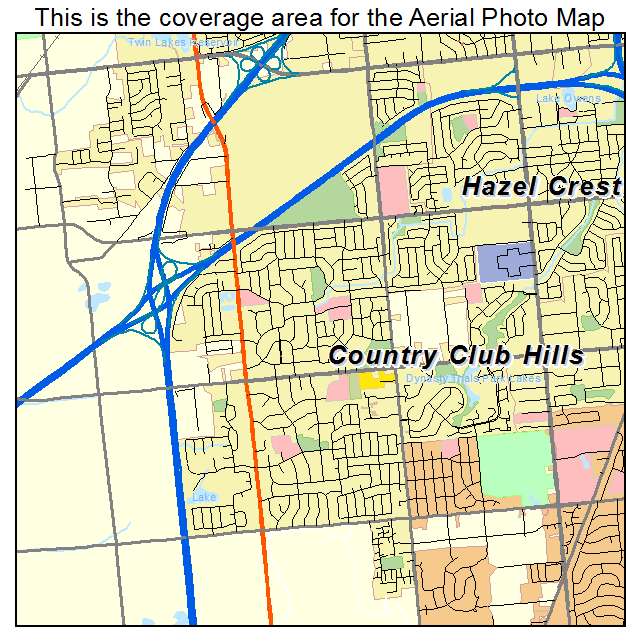 Country Club Hills, IL location map 