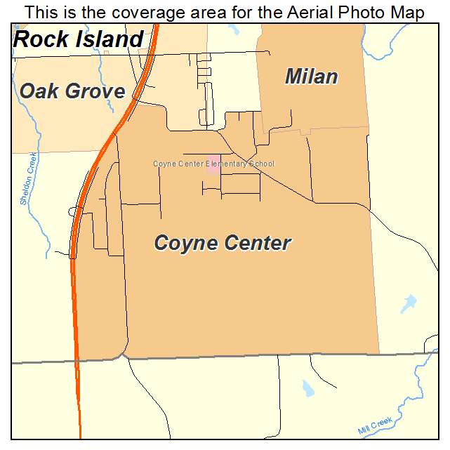 Coyne Center, IL location map 