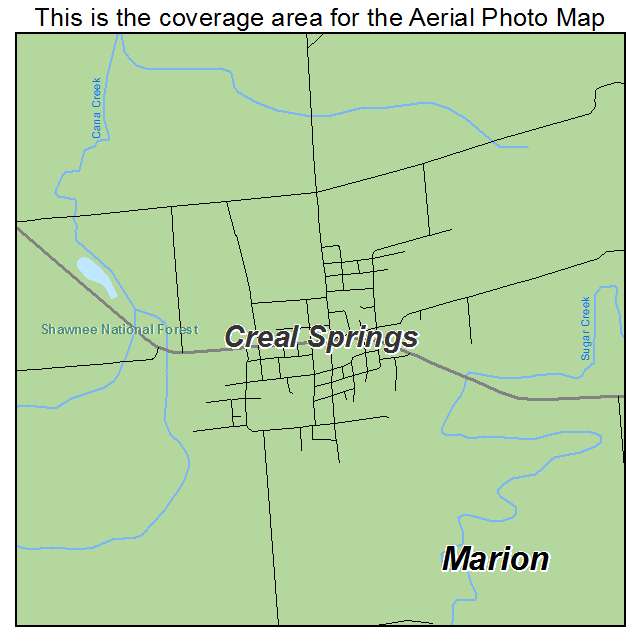 Creal Springs, IL location map 
