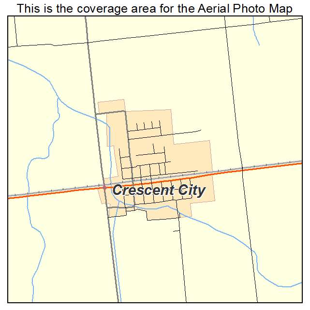 Crescent City, IL location map 