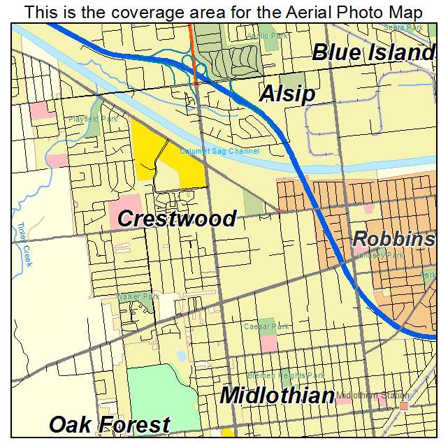 Crestwood, IL location map 