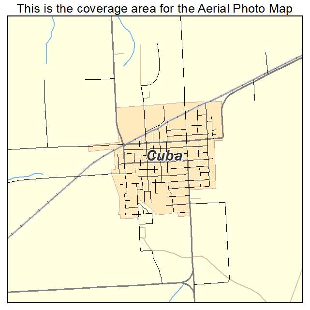 Cuba, IL location map 