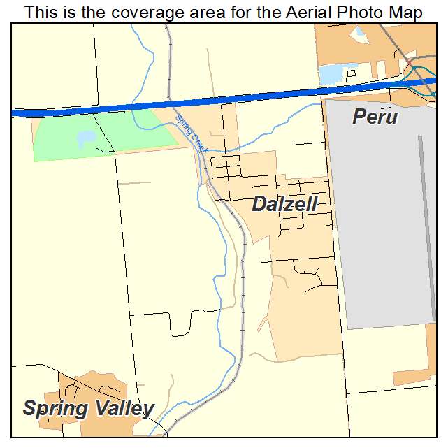 Dalzell, IL location map 