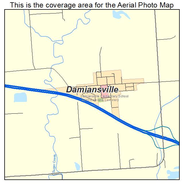 Damiansville, IL location map 