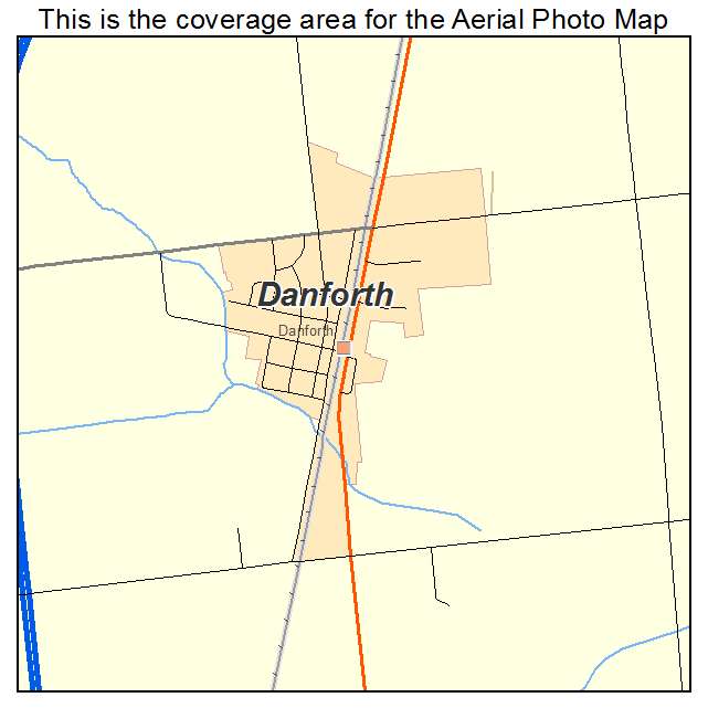 Danforth, IL location map 