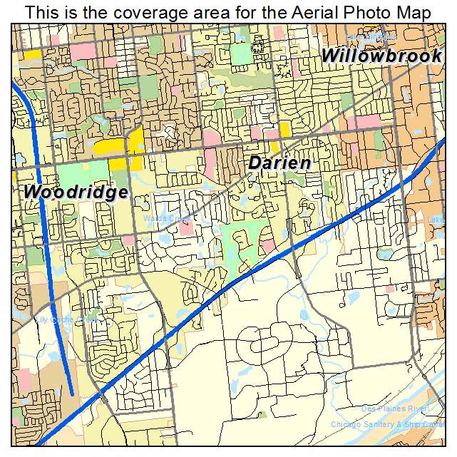 Darien, IL location map 
