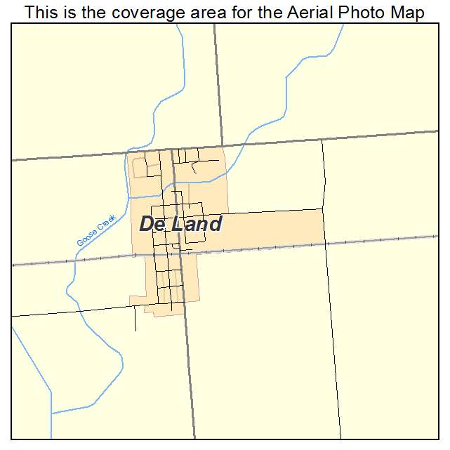 De Land, IL location map 