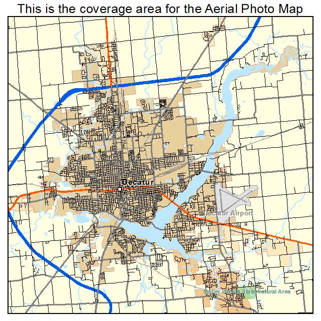 Decatur, IL location map 