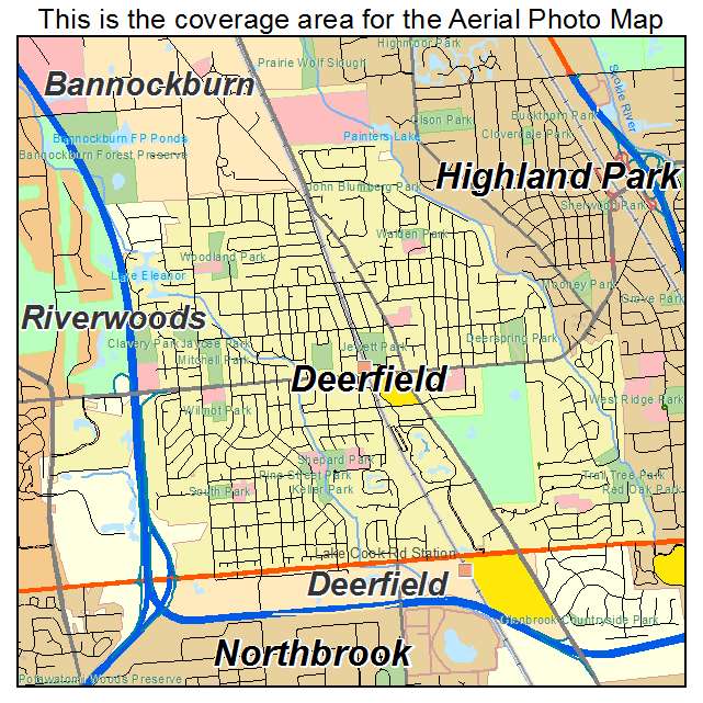 Deerfield, IL location map 
