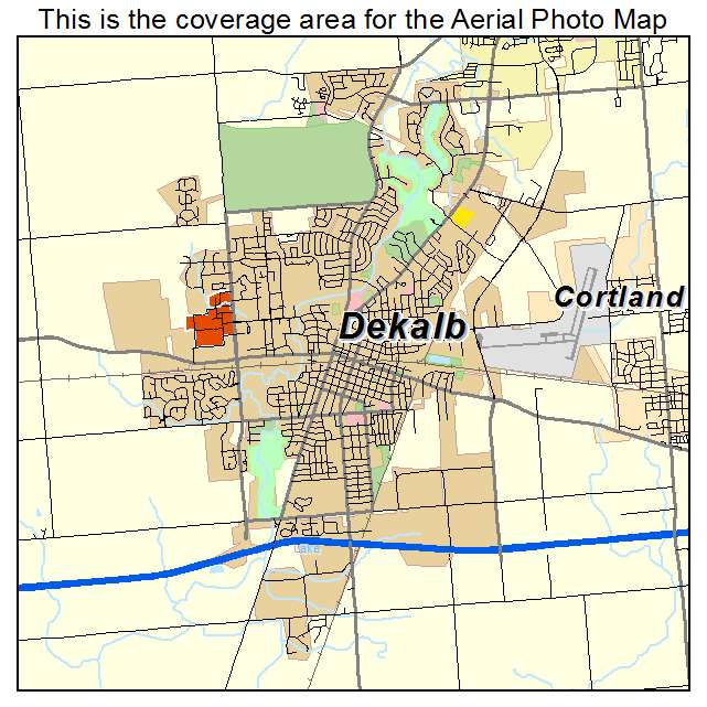 DeKalb, IL location map 