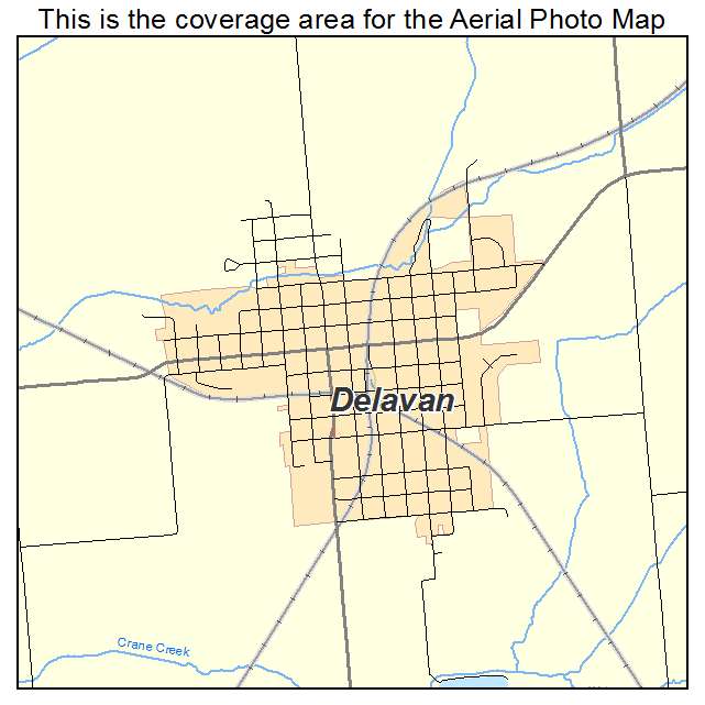 Delavan, IL location map 