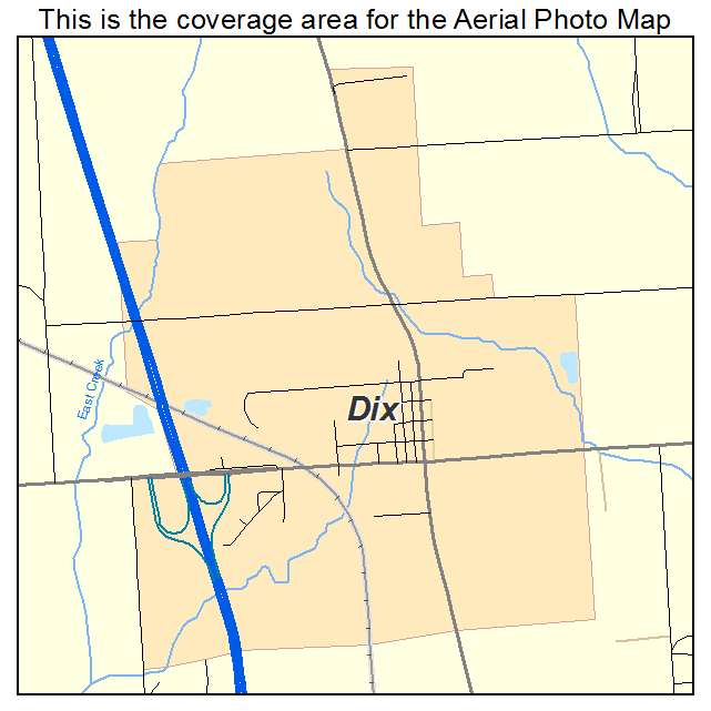 Dix, IL location map 