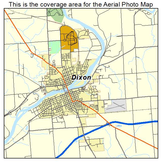 Dixon, IL location map 
