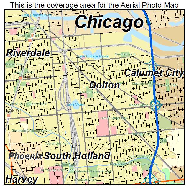 Dolton, IL location map 