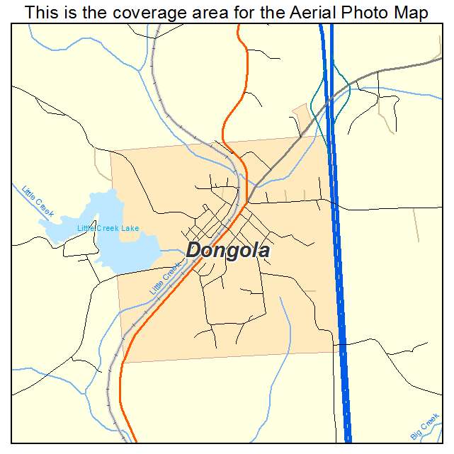 Dongola, IL location map 