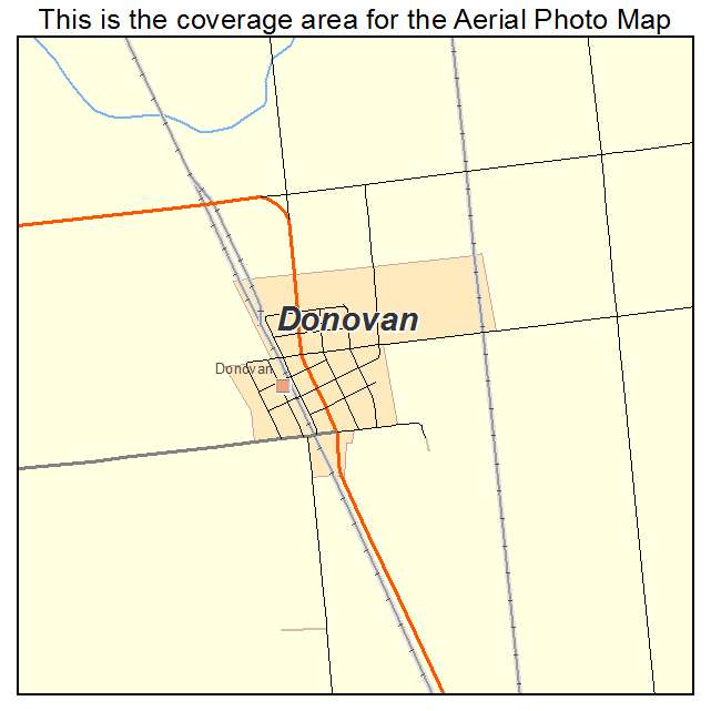 Donovan, IL location map 