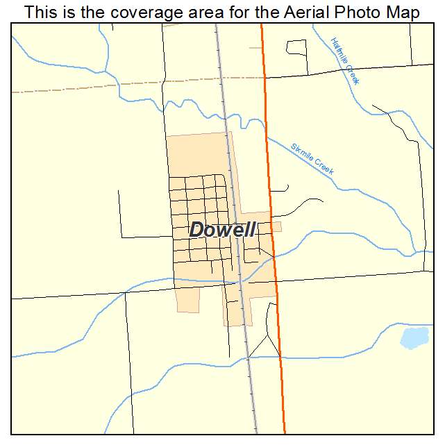 Dowell, IL location map 
