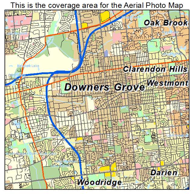Downers Grove, IL location map 