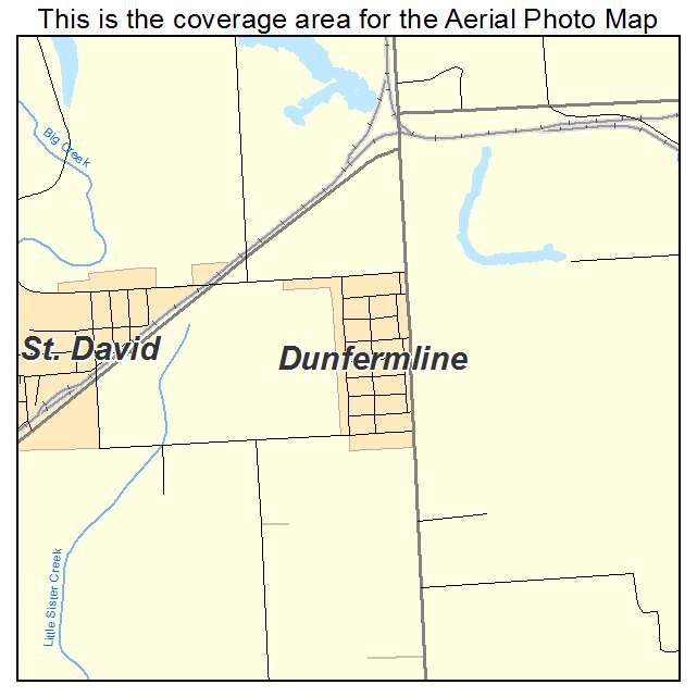 Dunfermline, IL location map 